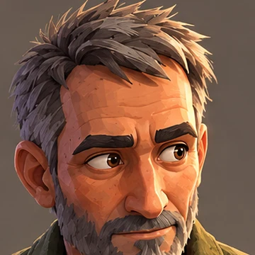 O rosto do LASTRO: cabelo grisalho e barba